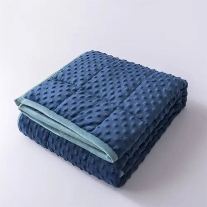 15lbs Weighted Blanket for Adults - Double-Sided Cotton with Glass Beads- Cooling Heavy Blanket for Home, Hotel & Anxiety Relief