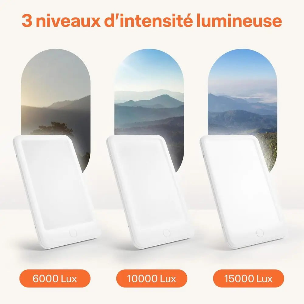 Lampe de luminothérapie 15 000 lux – Sans UV