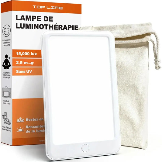 Lampe de luminothérapie 15 000 lux – Sans UV