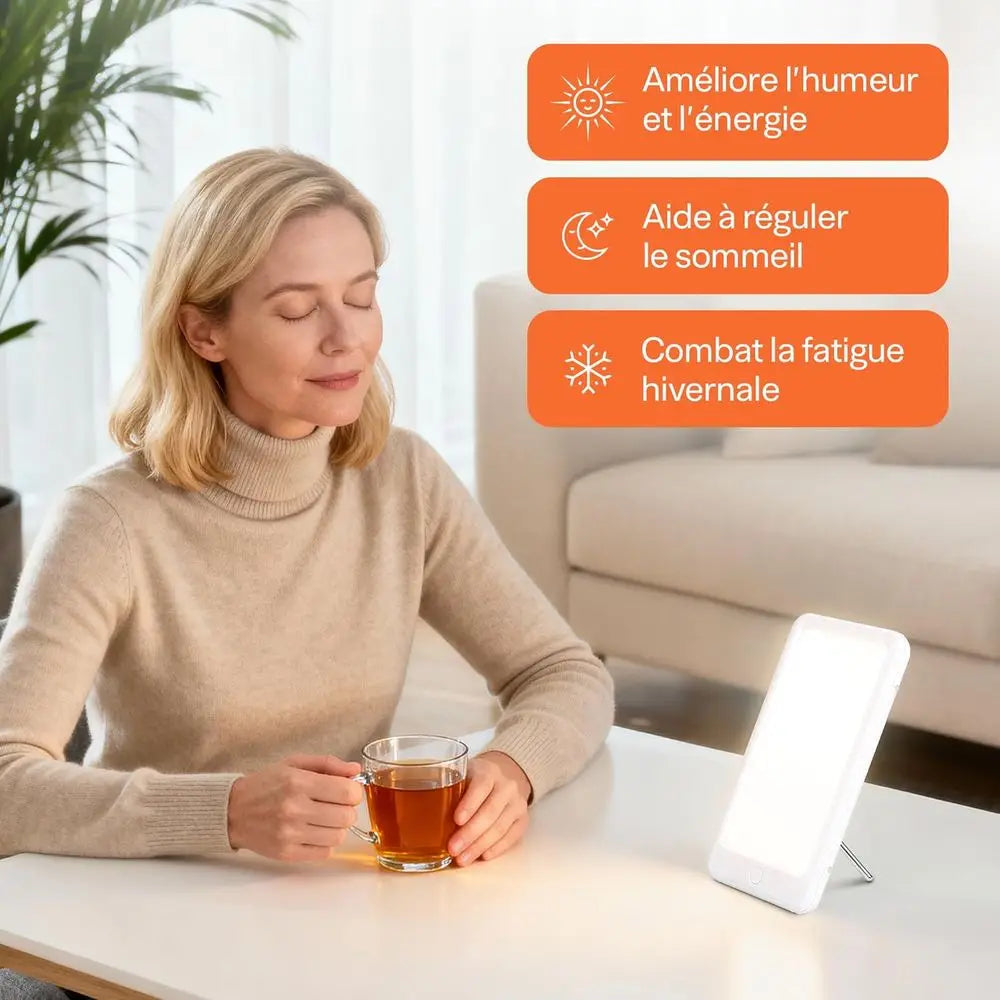 Lampe de luminothérapie 15 000 lux – Sans UV