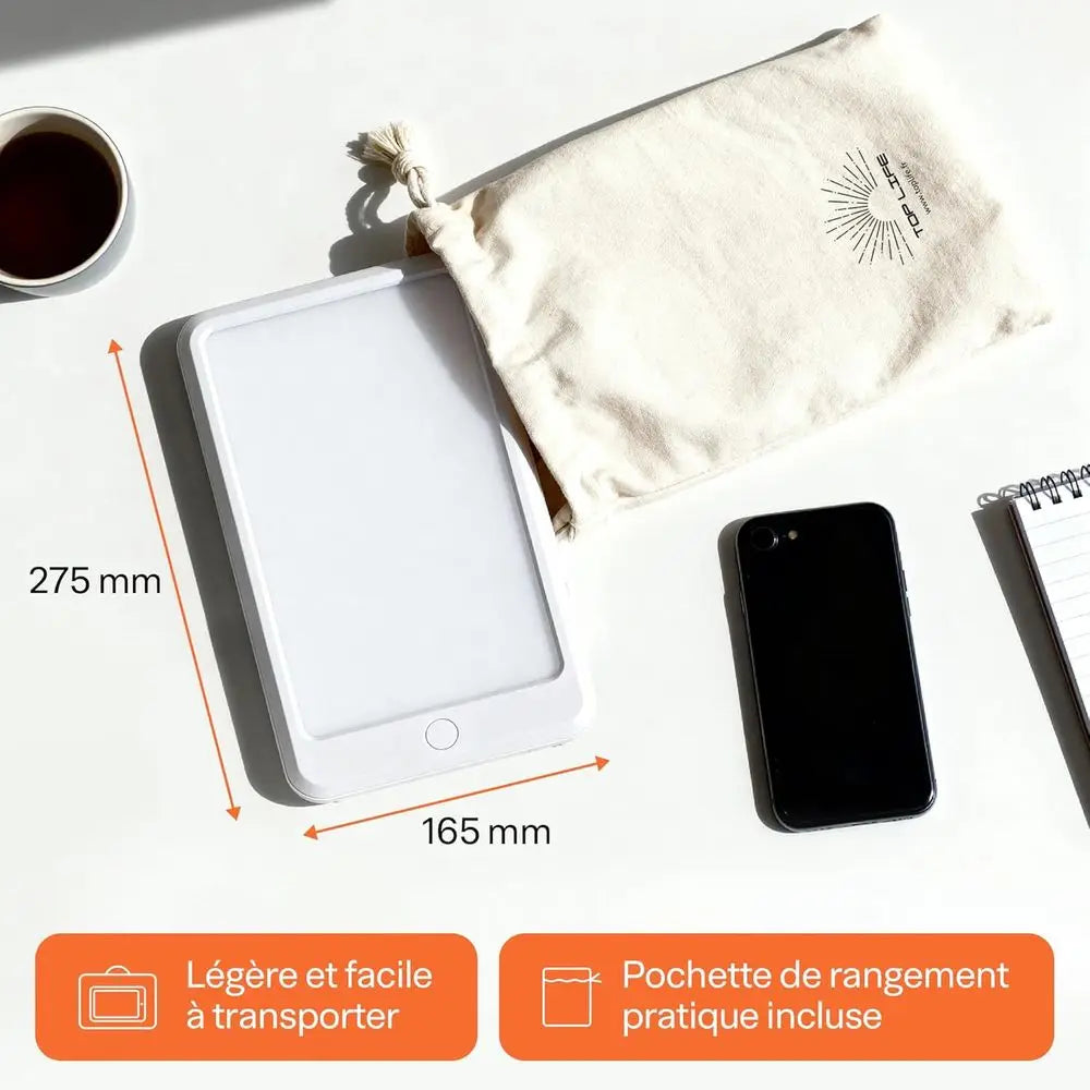 Lampe de luminothérapie 15 000 lux – Sans UV