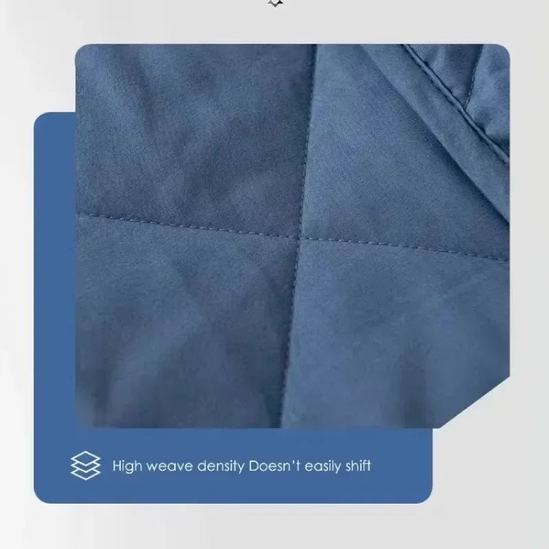 15lbs Weighted Blanket for Adults - Double-Sided Cotton with Glass Beads- Cooling Heavy Blanket for Home, Hotel & Anxiety Relief