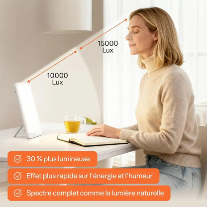 Lampe de luminothérapie 15 000 lux – Sans UV